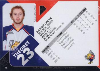 2013-14 Extreme Barrie Colts (OHL) #17 Mitchell Theoret Back