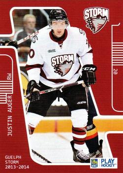 2013-14 M&T Printing Guelph Storm (OHL) #A-02 Justin Auger Front