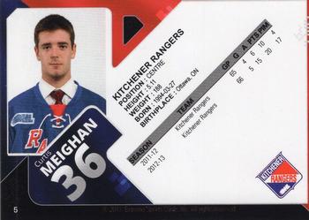 2013-14 Extreme Kitchener Rangers (OHL) #5 Curtis Meighan Back