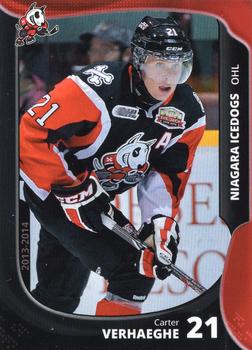 2013-14 Extreme Niagara IceDogs (OHL) #16 Carter Verhaeghe Front