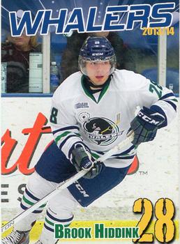 2013-14 BD's Mongolian Grill Plymouth Whalers (OHL) #9 Brook Hiddink Front