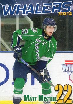 2013-14 BD's Mongolian Grill Plymouth Whalers (OHL) #14 Matthew Mistele Front
