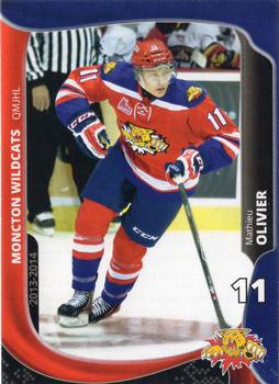 2013-14 Extreme Moncton Wildcats (QMJHL) #15 Mathieu Olivier Front