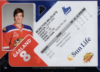2013-14 Extreme Moncton Wildcats (QMJHL) #18 Conor Garland Back