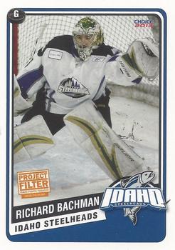 2013-14 Choice Idaho Steelheads (ECHL) 20 Greats #2 Richard Bachman Front