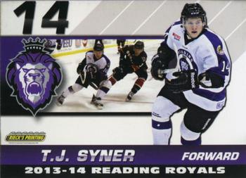 2013-14 Rieck's Printing Reading Royals (ECHL) #22 T.J. Syner Front