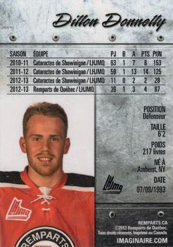 2013-14 Quebec Remparts (QMJHL) #NNO Dillon Donnelly Back