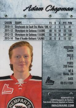 2013-14 Quebec Remparts Update (QMJHL) #6 Adam Chapman Back