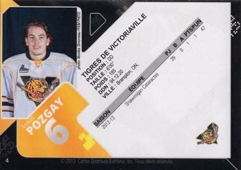 2013-14 Extreme Victoriaville Tigres (QMJHL) #4 Lukas Pozgay Back