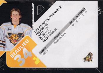2013-14 Extreme Victoriaville Tigres (QMJHL) #18 Anthony Beaulieu Back