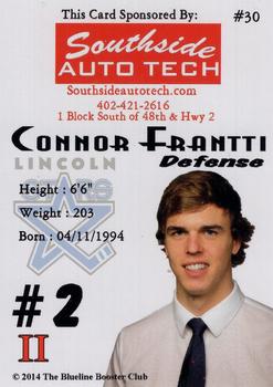 2013-14 Lincoln Stars (USHL) Series 2 #30 Connor Frantti Back