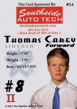 2013-14 Lincoln Stars (USHL) Series 2 #34 Thomas Carey Back