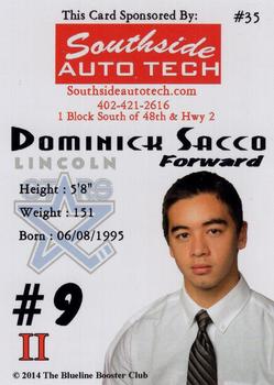 2013-14 Lincoln Stars (USHL) Series 2 #35 Dominick Sacco Back