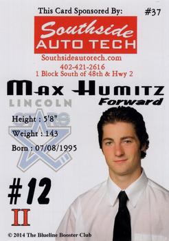 2013-14 Lincoln Stars (USHL) Series 2 #37 Max Humitz Back