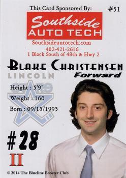 2013-14 Lincoln Stars (USHL) Series 2 #51 Blake Christensen Back