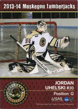 2013-14 Muskegon Lumberjacks (USHL) #A-02 Jordan Uhelski Front