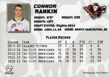 2013-14 Calgary Hitmen (WHL) #NNO Connor Rankin Back