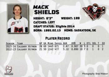 2013-14 Calgary Hitmen (WHL) #NNO Mack Shields Back