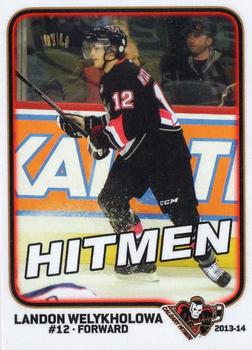 2013-14 Calgary Hitmen (WHL) #NNO Landon Welykholowa Front