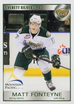 2013-14 Grandstand Everett Silvertips (WHL) #NNO Matt Fonteyne Front