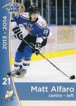 2013-14 Kootenay Ice (WHL) #NNO Matthew Alfaro Front