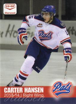 2013-14 Co-op Regina Pats (WHL) #NNO Carter Hansen Front
