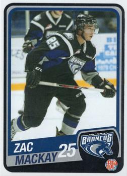 2013-14 Swift Current Broncos (WHL) #11 Zac MacKay Front