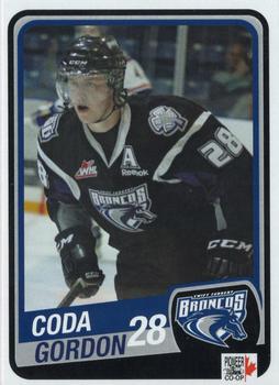 2013-14 Swift Current Broncos (WHL) #12 Coda Gordon Front