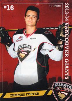 2013-14 Vancouver Giants (WHL) #NNO Thomas Foster Front