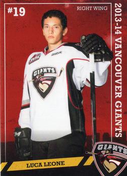 2013-14 Vancouver Giants (WHL) #NNO Luca Leone Front