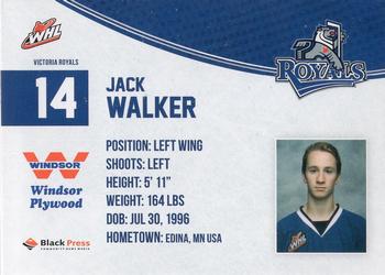 2013-14 Victoria Royals (WHL) #7 Jack Walker Back