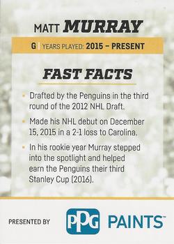 2016-17 Pittsburgh Penguins 50 Years #21 Matt Murray Back