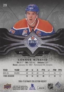 2016-17 Upper Deck Ultimate Collection #29 Connor McDavid Back