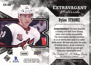 2016-17 SPx - Extravagant Materials #EX-DS Dylan Strome Back