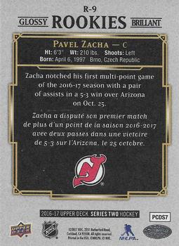 2016-17 Upper Deck - 2016-17 O-Pee-Chee Update Glossy Rookies Red Foil #R-9 Pavel Zacha Back