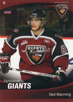 2007-08 Choice Vancouver Giants (WHL) #14 Neil Manning Front