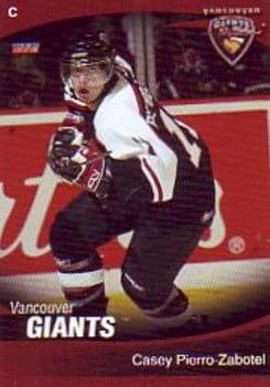 2007-08 Choice Vancouver Giants (WHL) #16 Casey Pierro-Zabotel Front