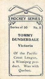 1912-13 Imperial Tobacco Hockey Series (C57) #5 Tommy Dunderdale Back