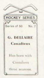 1912-13 Imperial Tobacco Hockey Series (C57) #7 Henri Dallaire Back