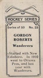 1912-13 Imperial Tobacco Hockey Series (C57) #23 Gordon Roberts Back