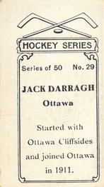 1912-13 Imperial Tobacco Hockey Series (C57) #29 Jack Darragh Back