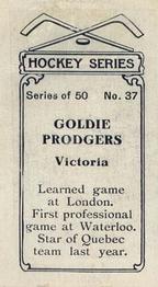 1912-13 Imperial Tobacco Hockey Series (C57) #37 Goldie Prodgers Back