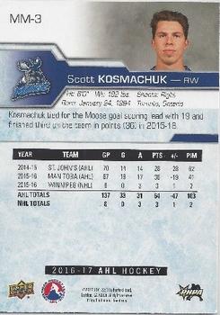 2016-17 Upper Deck Manitoba Moose (AHL) SGA #MM-3 Scott Kosmachuk Back