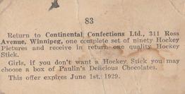1926-27 Paulin Chambers (V128-2) #83 George Dame Back