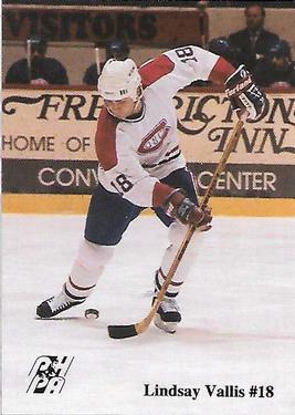 1992-93 Fredericton Canadiens (AHL) #NNO Lindsay Vallis Front