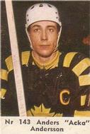1965 Coralli Hockeystjarnor (Swedish) #143 Anders Andersson Front
