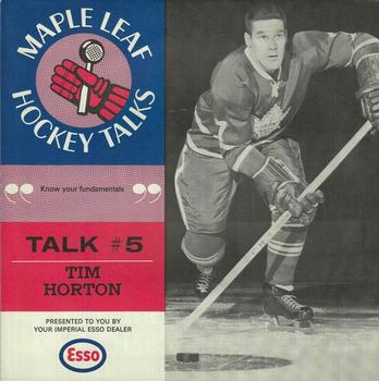 1966-67 Esso Maple Leafs Hockey Talks #5 Tim Horton Front