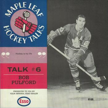 1966-67 Esso Maple Leafs Hockey Talks #6 Bob Pulford Front