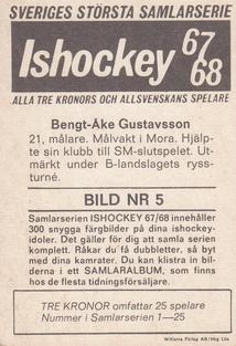 1967-68 Williams Ishockey (Swedish) #5 Bengt-Åke Gustavsson Back
