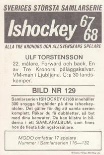 1967-68 Williams Ishockey (Swedish) #129 Ulf Torstensson Back